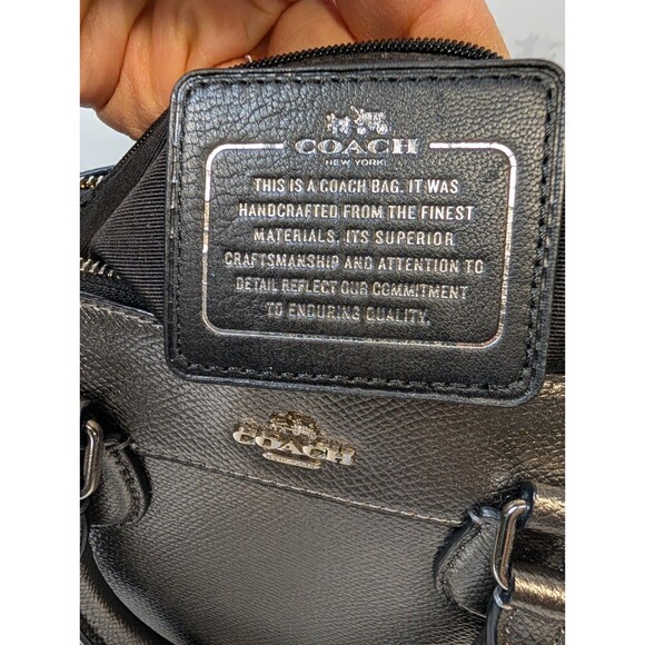 Coach Mini Bennett Satchel Metallic Gunmetal Double Handle  Coach Bennett Satchel / Purse — Metallic Gunmetal Leather 2 Way